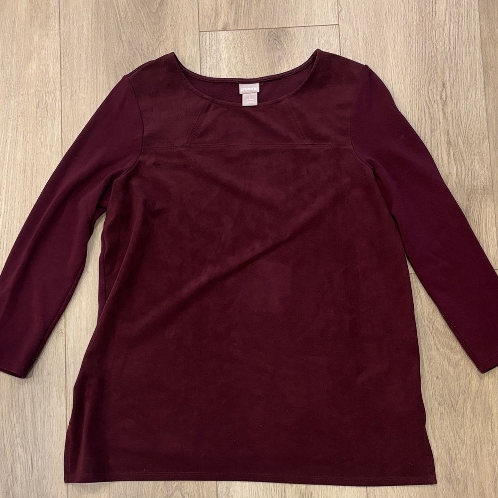 Chico's Burgundy Blouse